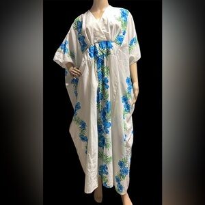 Royal Creations Kaftan Beach Wedding Tropical Kimono Floral Breezy Women OneSize
